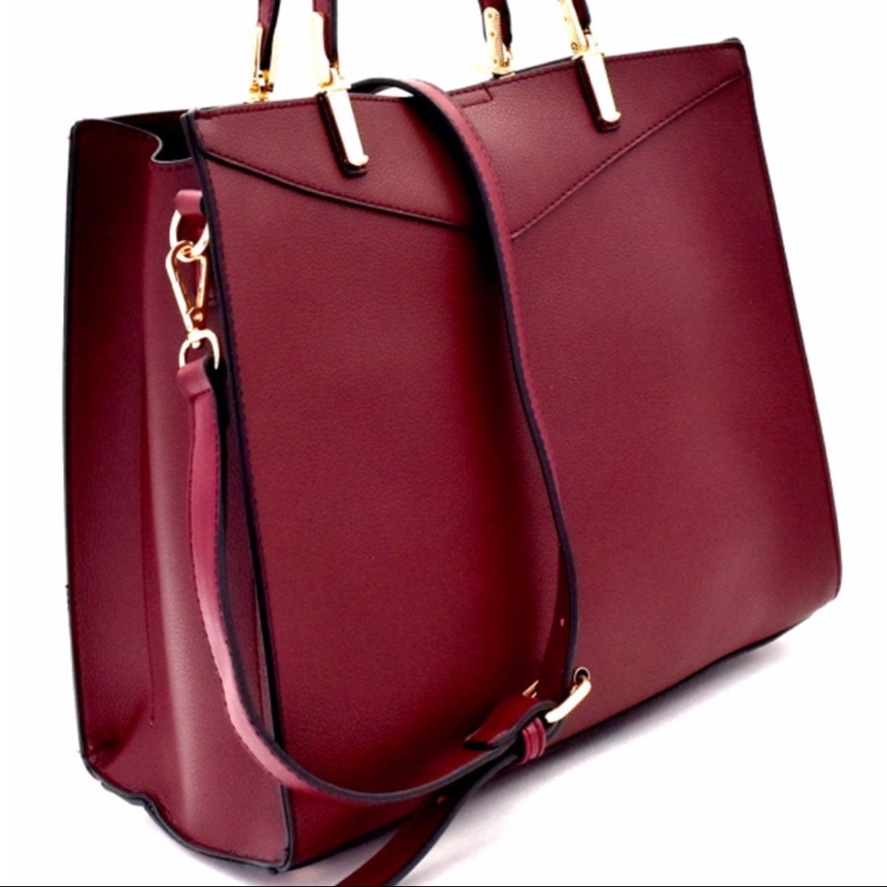 Multi-Compartment Structured 2-Way Tote - Picture 4 of 5